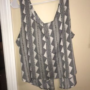 Open back cute tribal tank